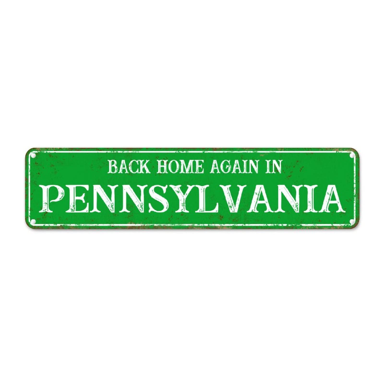 Plaque murale en métal d'étain de qualité supérieure au style rétro Pennsylvania 61 cm