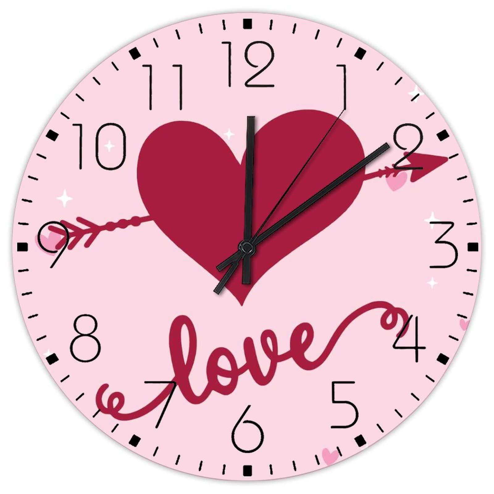Horloge murale en bois ronde double face rustique pour décoration maison