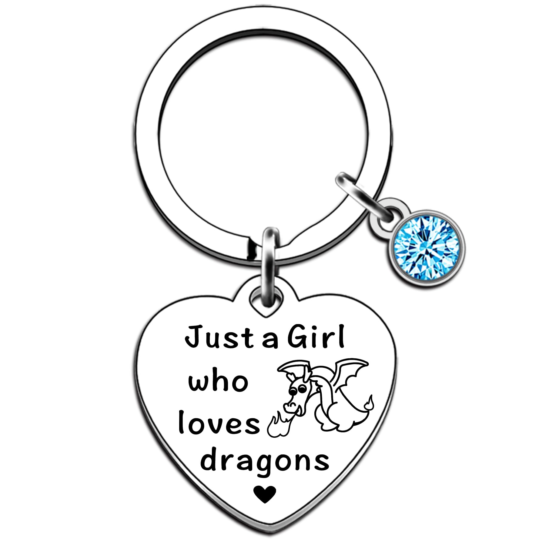 JMIMODragons Keyring Dragons Gifts for Girls Just A Girl Who Love Dragons