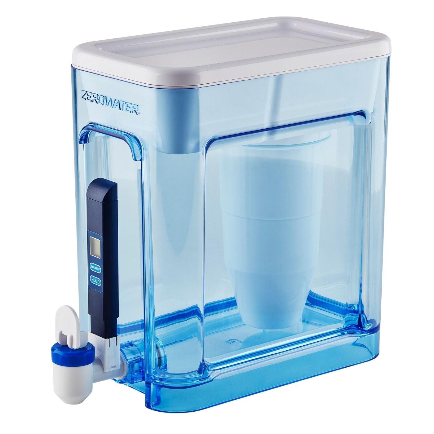 ZeroWater Distributore di filtro dell'acqua a 5 stadi pronto da leggere da 22 tazze con lettura istantanea - Certificato TDS IAPMO 0 per ridurre piombo, cromo e PFOA/​PFOS