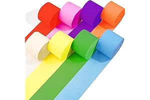 8 Fiesta Streamers: 656ft Rainbow Streamers for Party Decoration