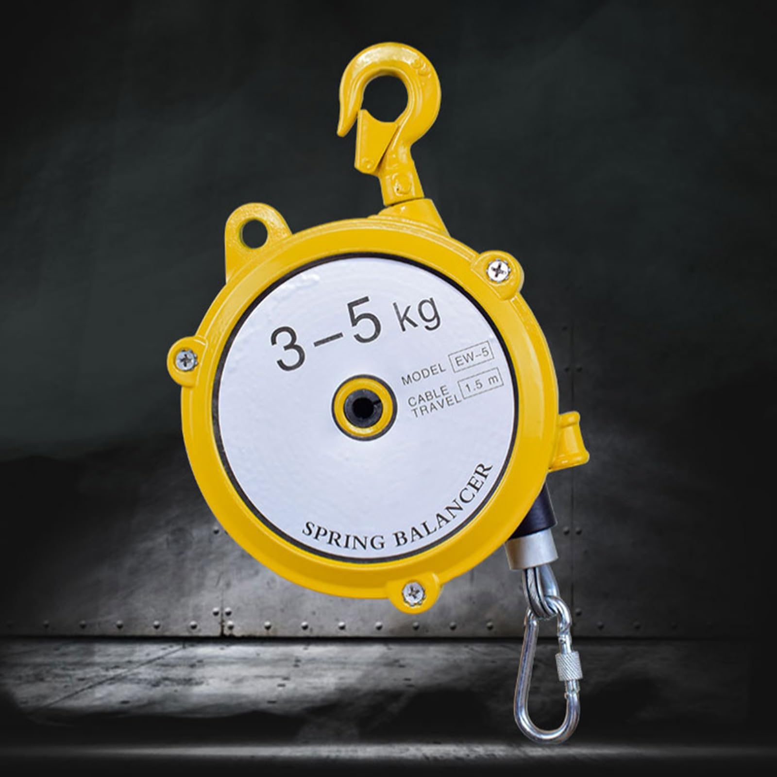 Bilanciatore A Molla, Bilanciatore di Carico Multifunzionale, con Cavo da 150 Cm E Gancio, Forte capacità Portante, Bilanciatore Retrattile, per Fissare E Appendere (Size : 5-7kg)