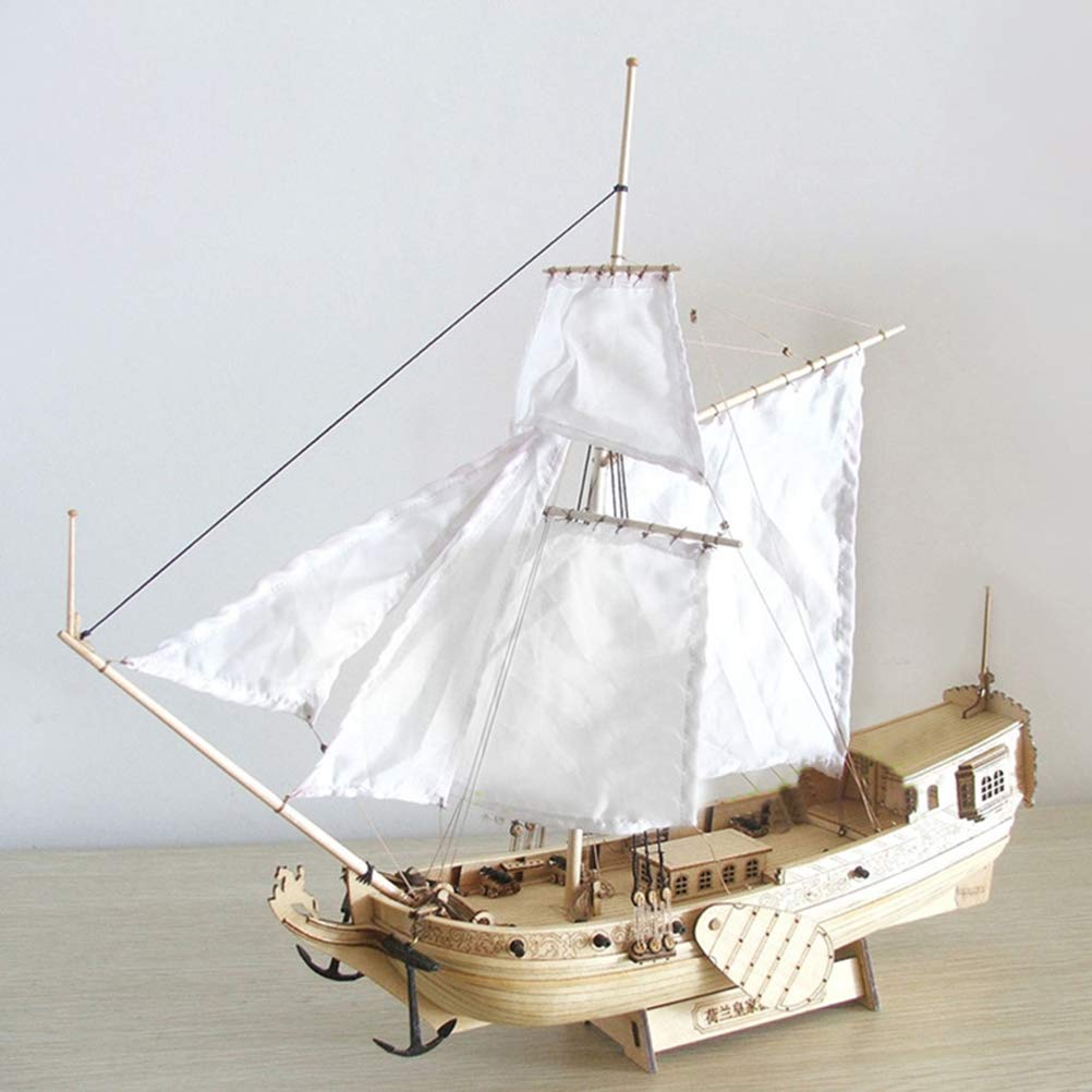 Calayu Kit de modelo de barco de madera, modelo de madera de bricolaje modelo de barco de vela rompecabezas de juguete modelo de decoración para el hogar