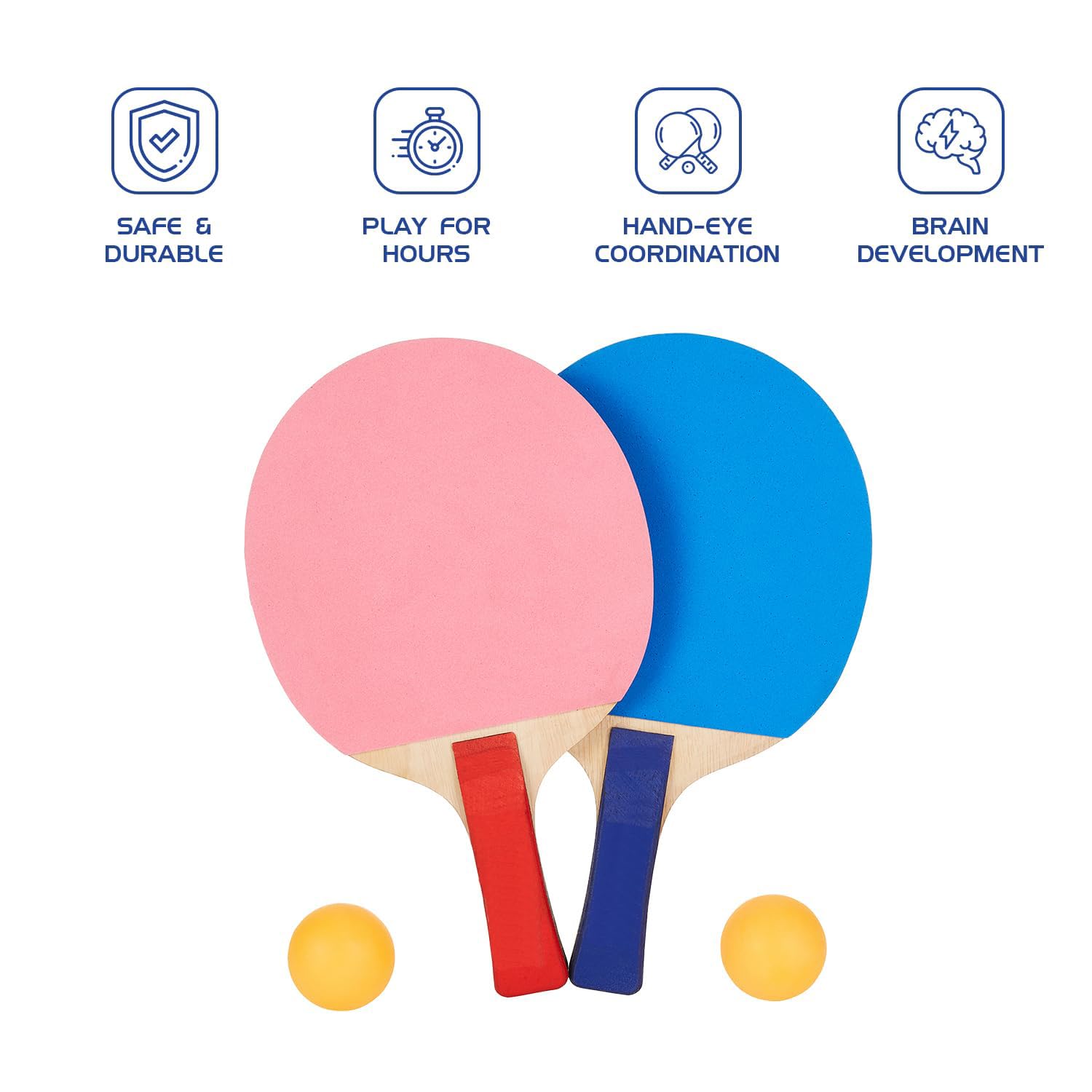 AMIFIT Kids Table Tennis Trainer Rebound Kit with String Ball & Heavy Metal Base, Portable Solo Ping Pong Practice Tool for Beginners & Junior Players (Table Tennis Trainer Set) 4