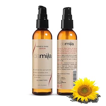 Hair Serum - Provides Benefits of Split End Repair and Frizz Control Hair Products - Repair and Shine Formula - 4 Oz (118 ml)