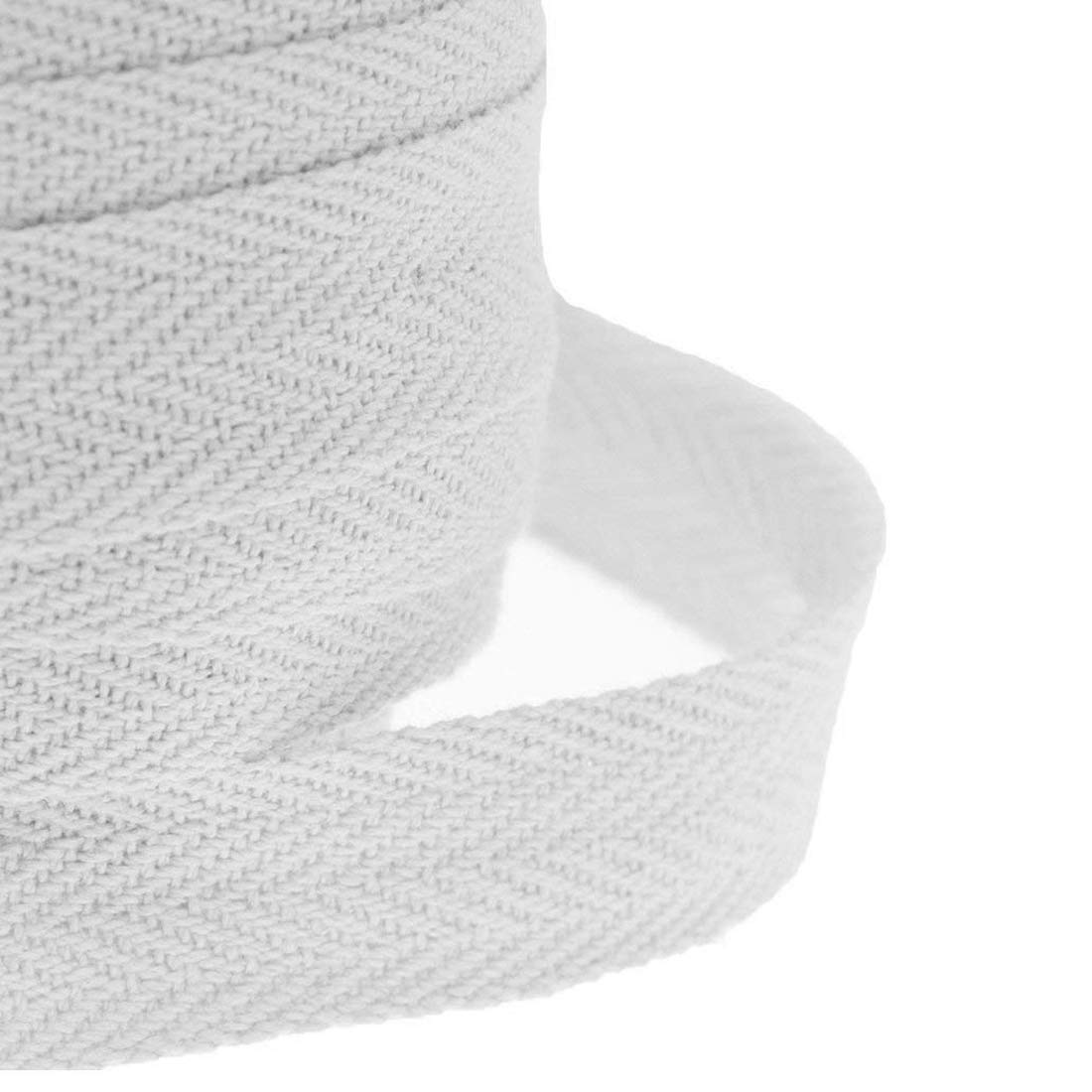 JJ PRIME - [White, 10 Meter] Hemming Tape Herringbone Tape – Premium Quality Bunting Tape for Sewing, Arts and Crafts – Ideal for Dressmaking, Apron – Washable and Durable 25mm Width