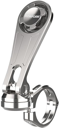 Rokform - Soporte para teléfono celular para manillar de motocicleta se monta en cualquier manillar de 78 pulgadas a 1-14 pulgadas asegura el Negro,