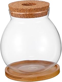 Ipetboom Vasos Transparentes Vasos De Terrário Para Peças Centrais Aquário Tanque Betta Tanque De Peixes Para Peixes Betta Tanque De Peixes De Mesa Mini Aquário Desktop Aquário Vidro