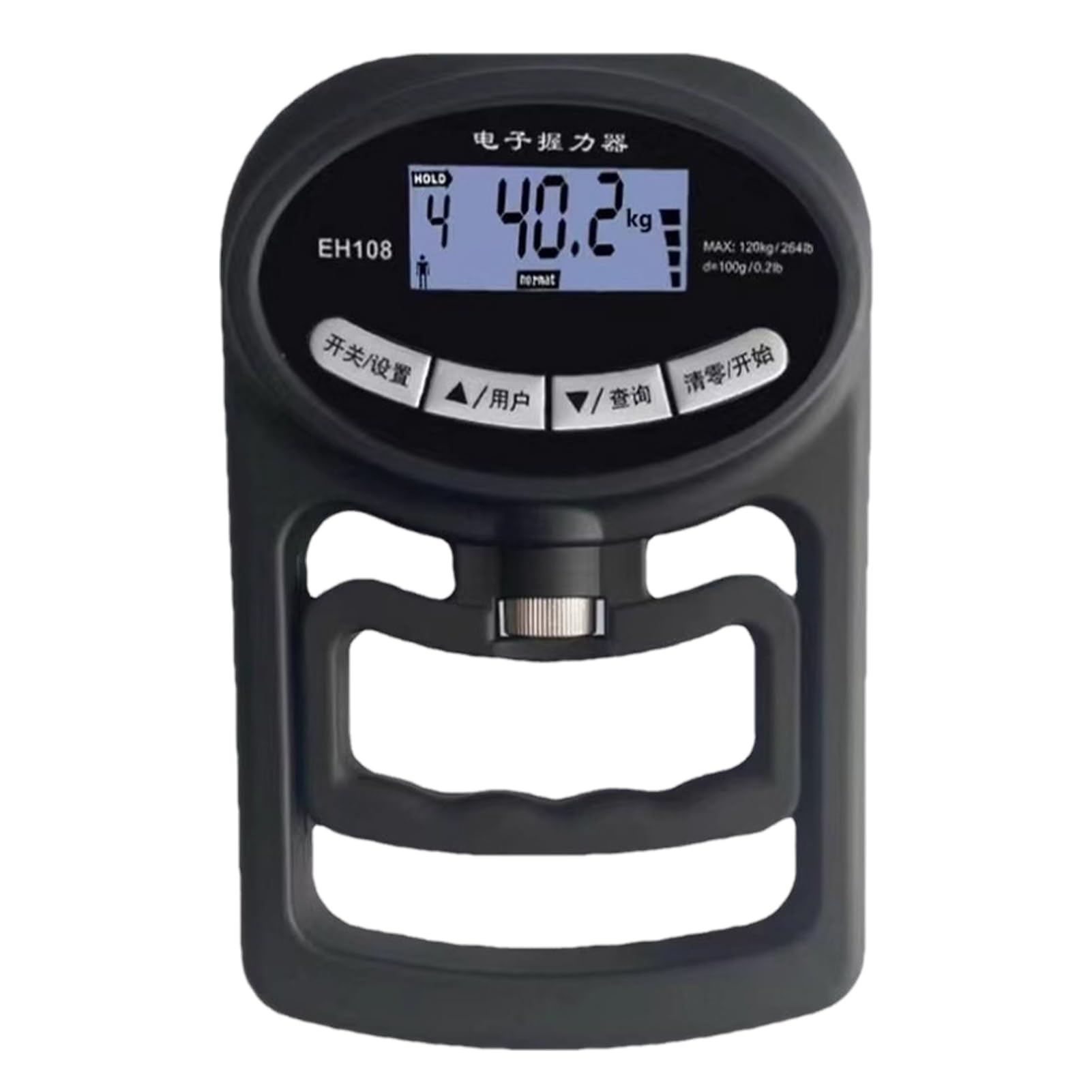 Digital Hand Grip Strength Tester - 265lb/120kg Dynamometer for Men & Women, Accurate Handgrip Dynamometer for Fitness Training-image-31