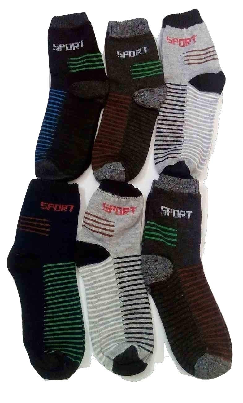 NG STORE Men's Stripedsport ankle Calf Socks assorted (Combo Pack of 6)