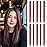 20 Inch Colored Hair Extensions Party Highlights Straight Colorful Clip In Hair Extensions Synthetic Rainbow Hairpieces for Girls Kids Gift(10Pcs Red)