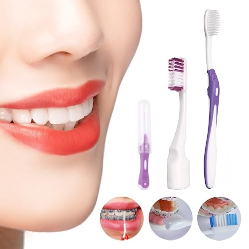 Miniatura 4 de Kit de limpieza de aparatos ortopédicos para dientes kit de cepillo de dientes ortodóntico portátil kit de viaje dental - Cepillo interdental de