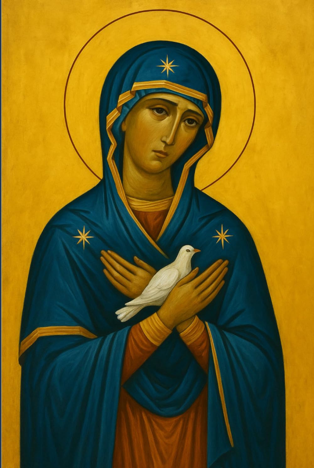 Orthodox Christian Notebook Journal Greek Icon Virgin Mary Panagia 6x9 lined 120 pages