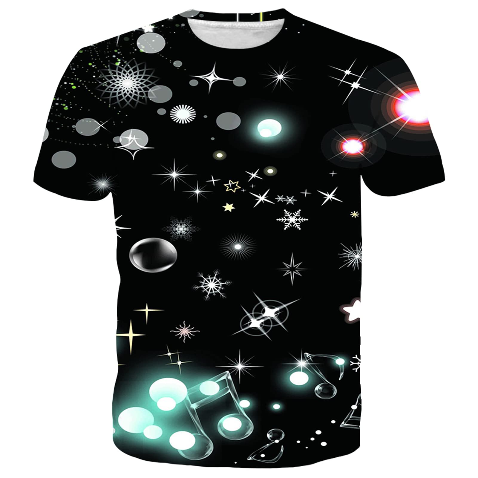 SYAIMNUnisex 3D Pattern Printed Short Sleeve T-Shirts Casual Graphics Tees