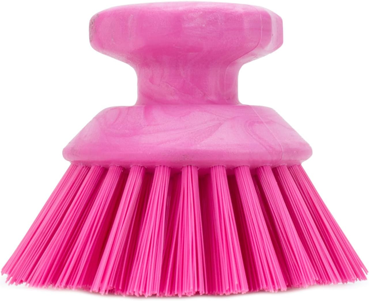 SPARTA 42395EC26 Plastic Scrubber Brush, Round Brush, Dish Scrub Brush With Color Coded For Cleaning, Kitchen, Bathroom, Bathtub, Dishes, Sink, 5 X 5 X 4 Inches, Pink, (Pack of 6)