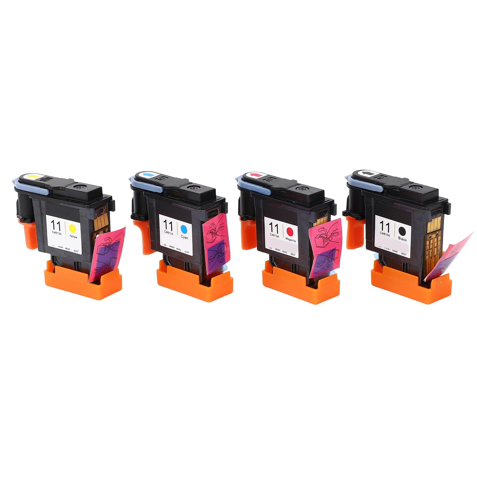 Designjet 11 Magenta Noir Cyan Jaune Têtes d'Impression Rechange Lot de 4