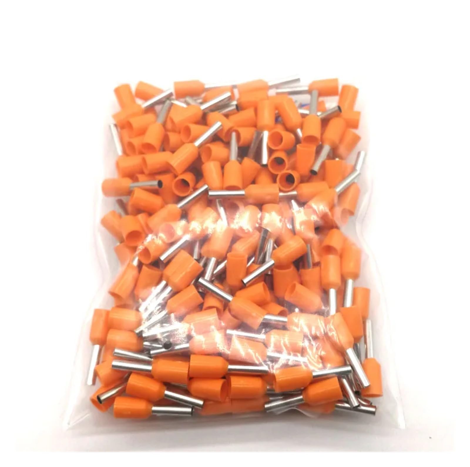 100Pcs Tube Insutated Cord End Terminals Electrical Crimp Terminal Wire Connector E1506 E1508 E1510 E1512 Wire Cable Ferrules VE(Orange,E1510)