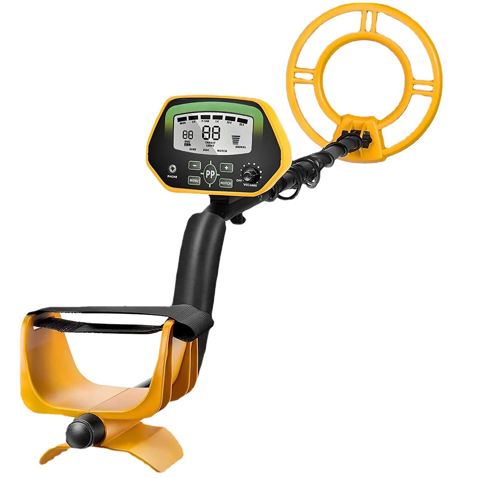 Metal Detector,High Accuracy Metal Detector for Adults & Kids,LCD Display,Pinpoint Function & Recognition function,10 Inch Waterproof Search Coil,Include Folding Shovel