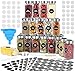 Produktbild POWZOO Gewürzgläser Set, [Eckig - 24Stk x 120ml],Edelstahl Deckel Gewürzdosen Set,Spice jars set,mit Gewürzetiketten,Trichter,Streueinsatz,Marker,Reinigungsbürste,Küchen Organizer.