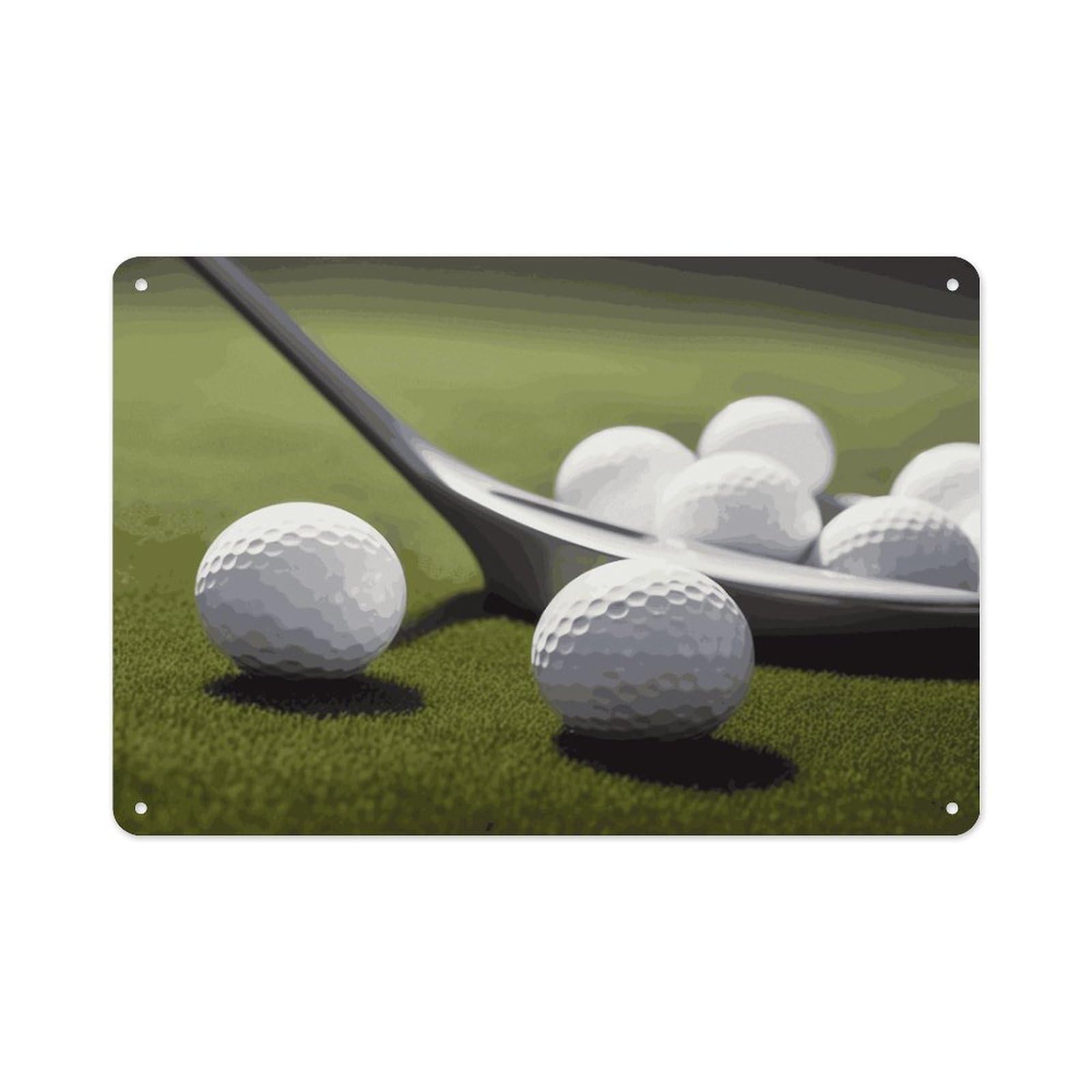 Fekiloot Style Golf Wall Decor-Aluminum Painting,Tin Sign For Vintage Decoration,Wall Sign For Bathroom Living Room Kitchen Home Farm Farmhouse 11.8 * 7.9 Inch