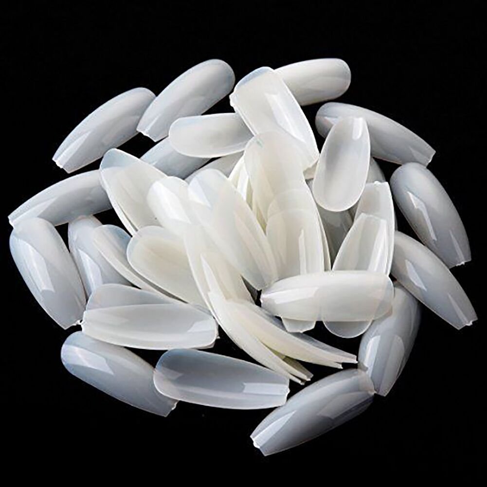 1200pcs Coffin Nails Full Cover Natural Ballerina Tips diy nail art 10 Sizes- for Fake Nails Coffin Shaped Design (natural)