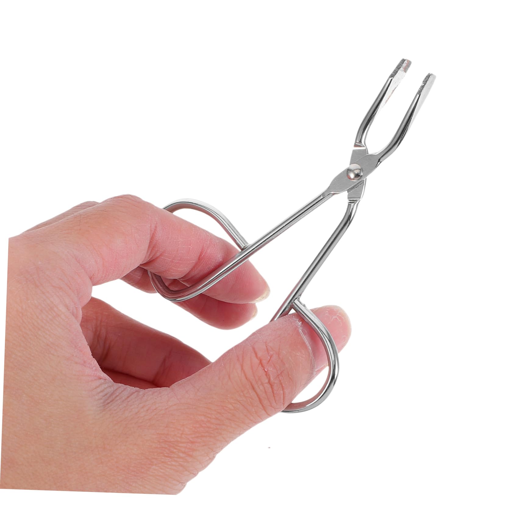 COLLBATH 2 Piezas Pinzas de Cejas Inoxidable con Mango Tipo Tijera Control para Depilación y Aplicación de Pestañas Compacto y Diseño Ergonómico para Cuidado Femenino