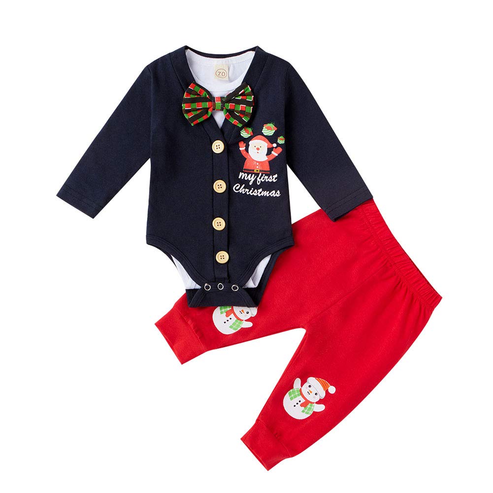 Xifamniy Baby Boys Thanksgiving Day/Halloween Gentleman Outfit Costume 3Pcs Pants and Top Sets Newborn