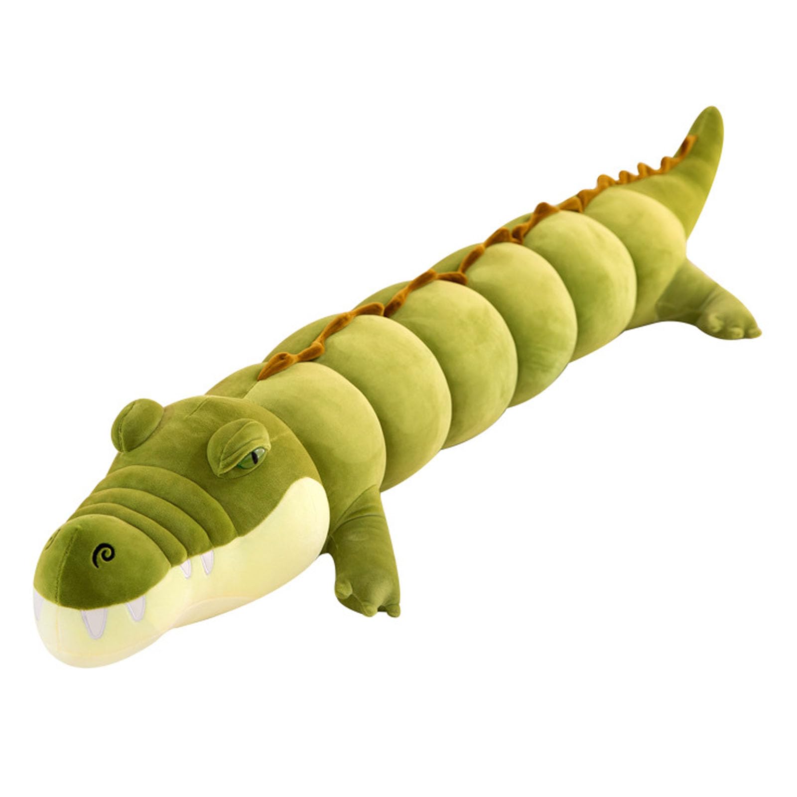Riesen Krokodil Kuscheltier XXL, Groß Krokodil Stofftier Plüschtier Alligator, Krokodilkissen Plüschtier, Kawaii Plüschtier Krokodil Spielzeug Kissen, Geschenk für Jungen Mädchen (100cm,Grün)