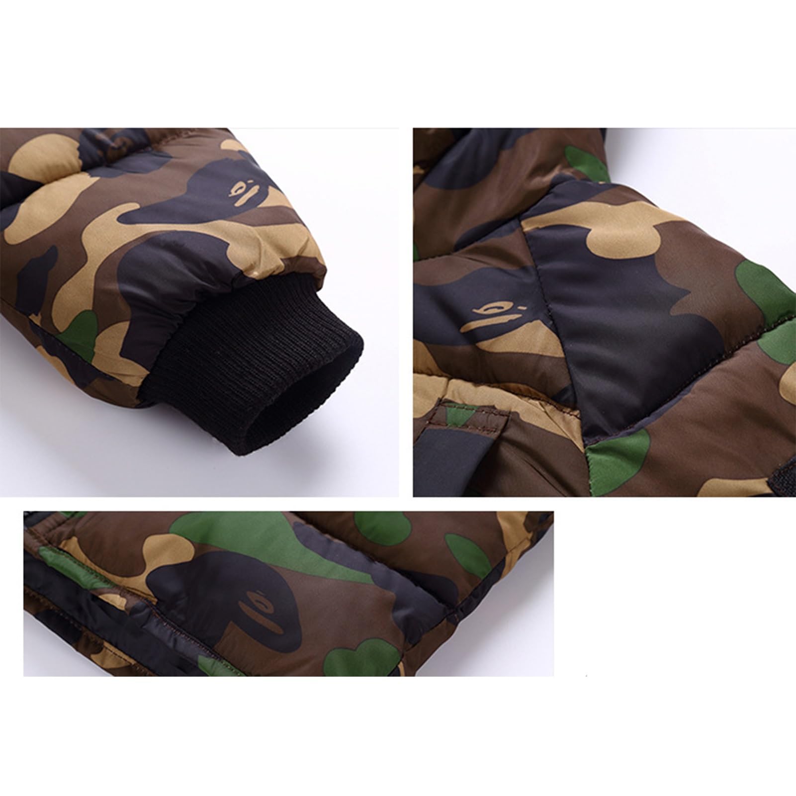 Winterjacke für Jungen Mädchen Windjacke Warme Jacke Langarm Kapuze Schneeausläufer