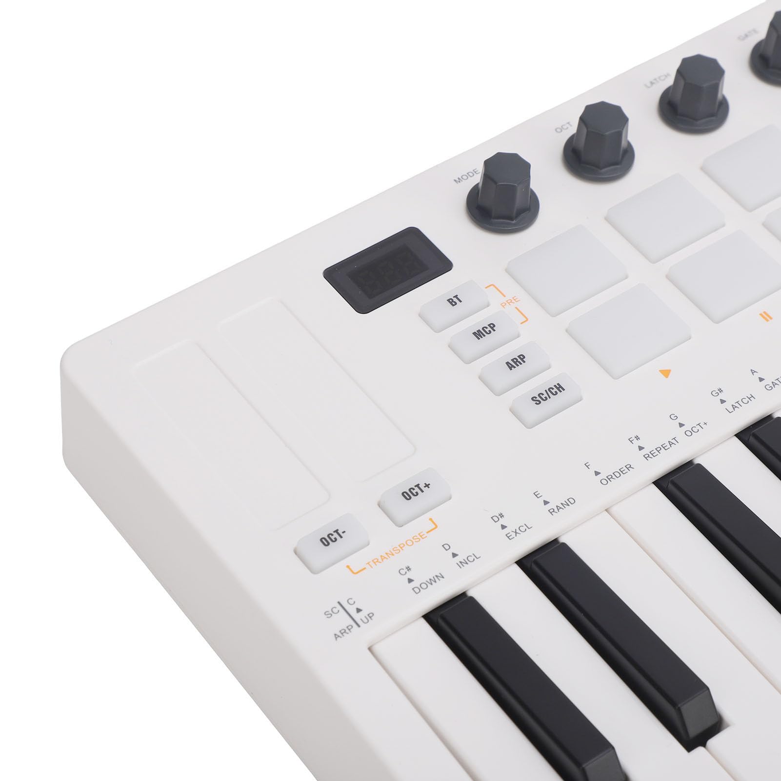 Controller MIDI Wireless, 25 Chiavi Sensibili alla Velocità, Compact per Produttori di Musica, Controller MIDI per Studio Casa, Sintetizzatore Virtuale, DJ e Musicisti Elettronici