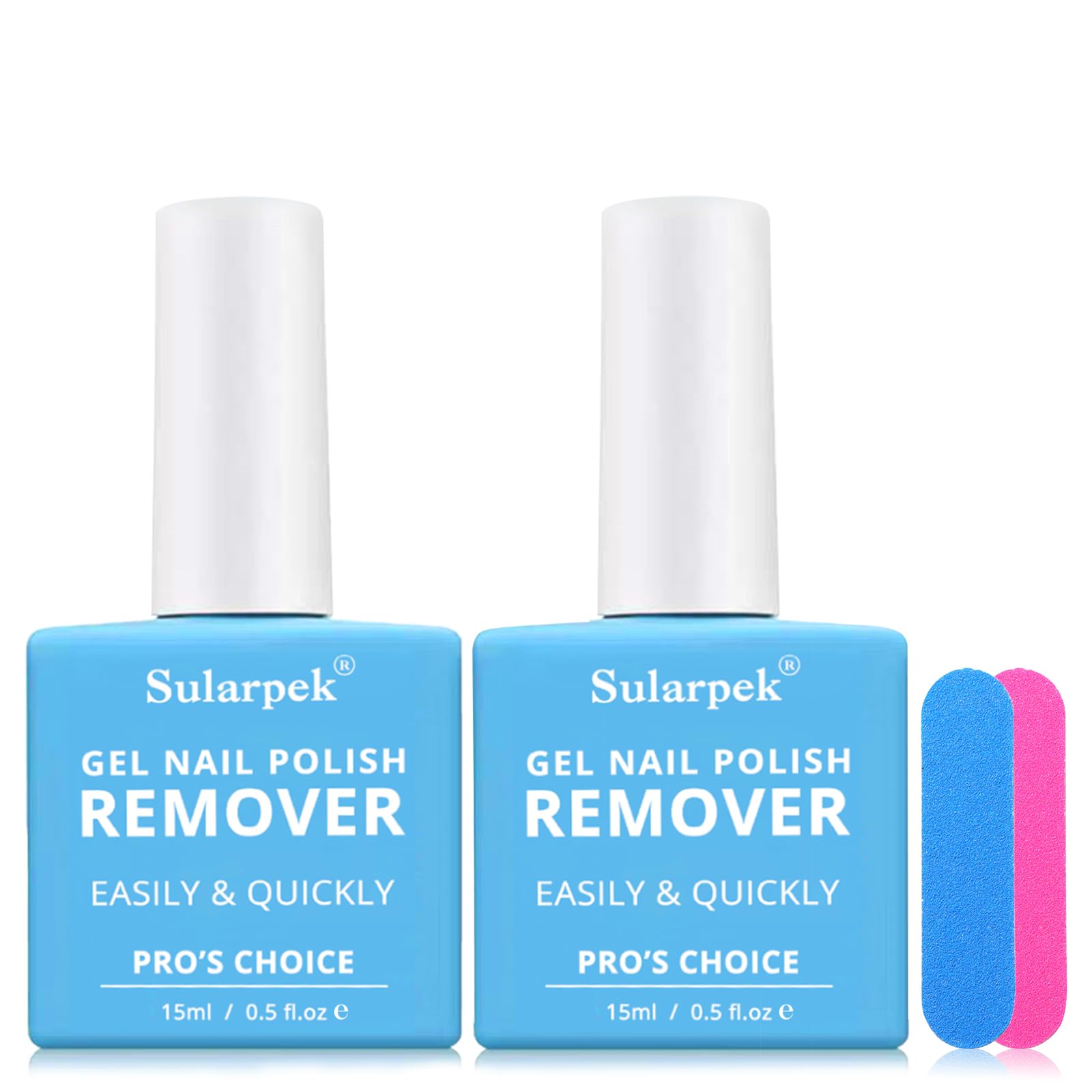 Sularpek 2 Stück 15 ml Nagellackentferner, Shellac Entferner, Gellack Entferner, Gelnägel Shellac Entferner Remover, Gel Remover Nägel, Einfach und Schnell Gel Nagellack Entfernung