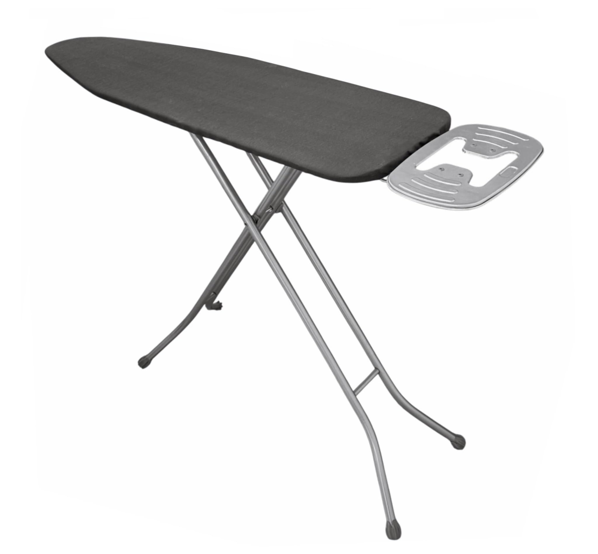Mesa de Planchar Tabla para Plancha de Vapor Universal Ajustable para Diestros y Zurdos, No se Desliza, Plegable Color Gris. 110x33cm + Reposa planchas metálico con Puntos de Silicona