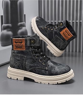 Men's Fashion Motorcycle Boots Combat Casual Dress Boot for Men,cowboy Sneakers for Men Four Seasons
