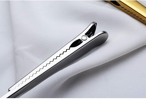 Miniatura 10 de Cuchara y clip de 10 unidades, 2 en 1 de acero inoxidable, 1 cucharada, cuchara medidora de tierra con clip para bolsa para café y té