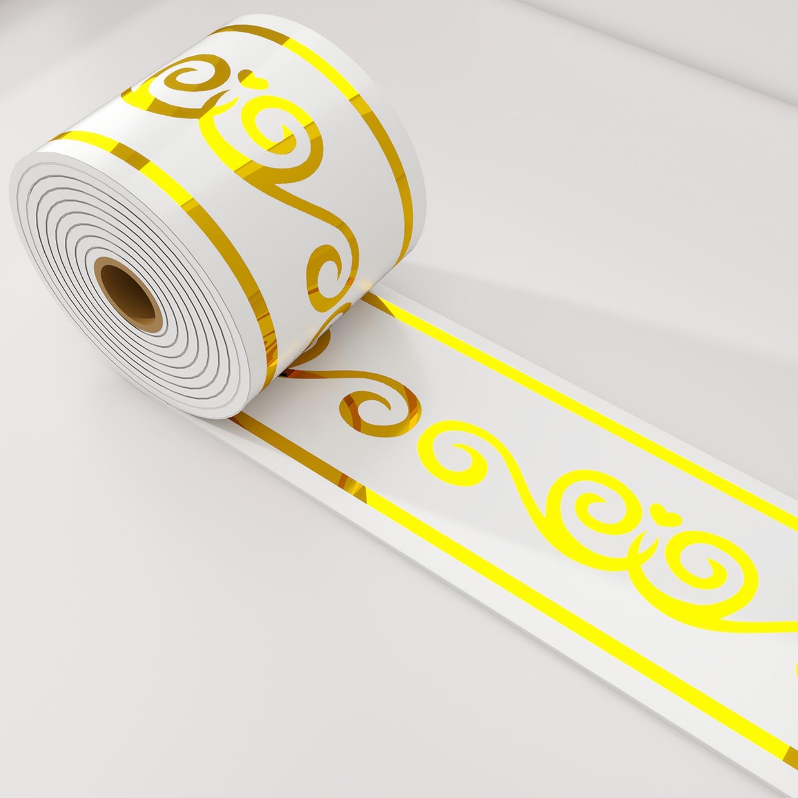 Guest Ruyunlai Yx22-Platinum Self Adhesive 3D Foam Wall Trim Peel And Stick Wallpaper Border For Ceiling Crown Molding And Wall Skirting Baseboards 10Cm X 500Cm
