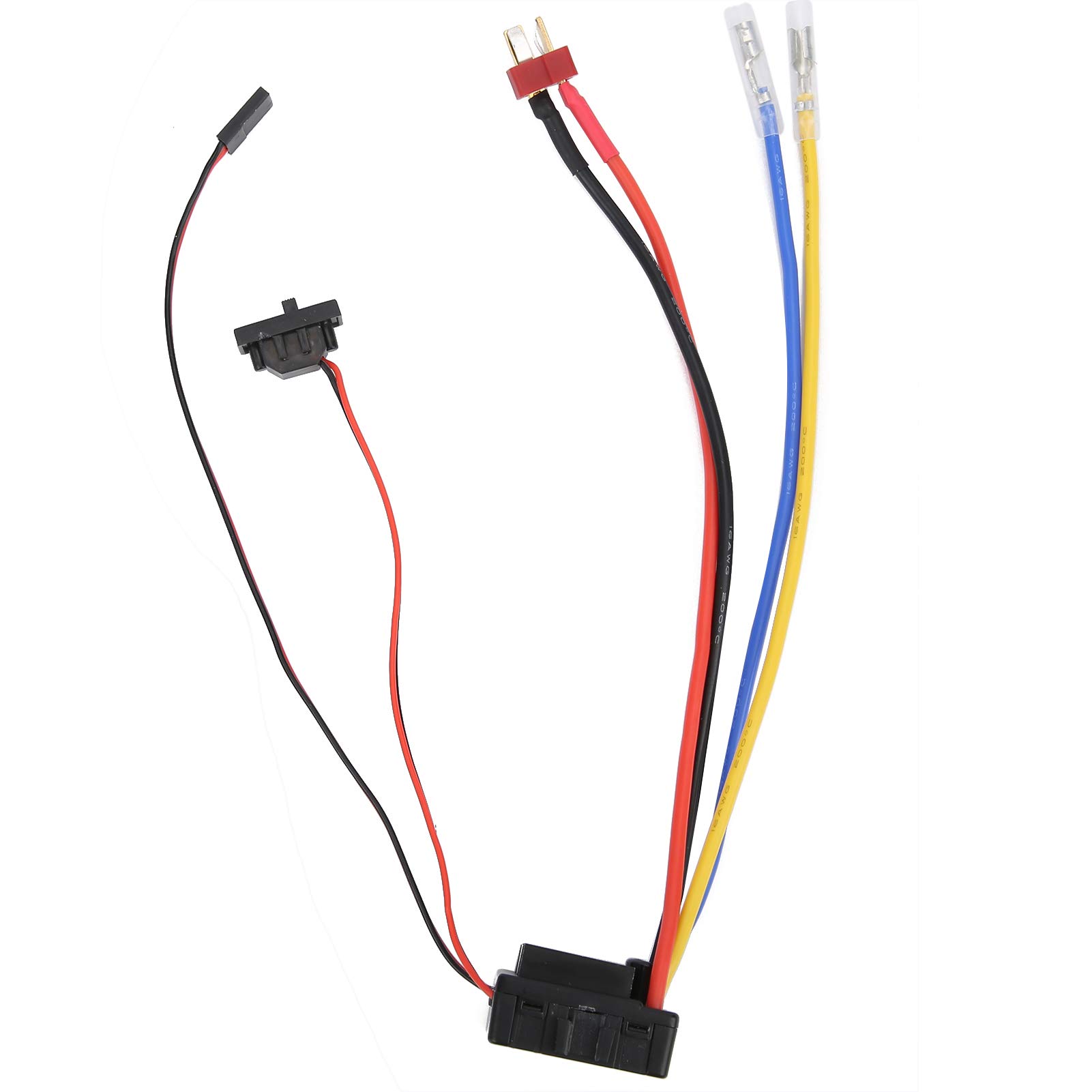 Controlador de velocidad electrónico cepillado 80A, ESC con tarjeta de programa para coche RC 1/8 1/10, ESC RC impermeable a prueba de polvo con protección contra