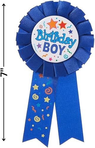 Miniatura 2 de Insignia de premio de tela azul para cumpleaños, 7 pulgadas (1 unidad), accesorio de celebración perfecto para fiestas inolvidables