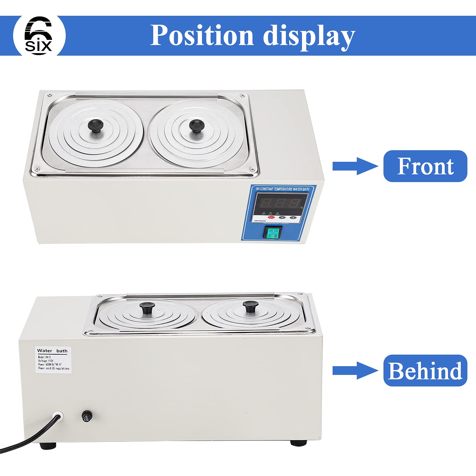 YUCHENGTECH 8L Digital Lab Water Bath Heater Thermostatic Water Bath