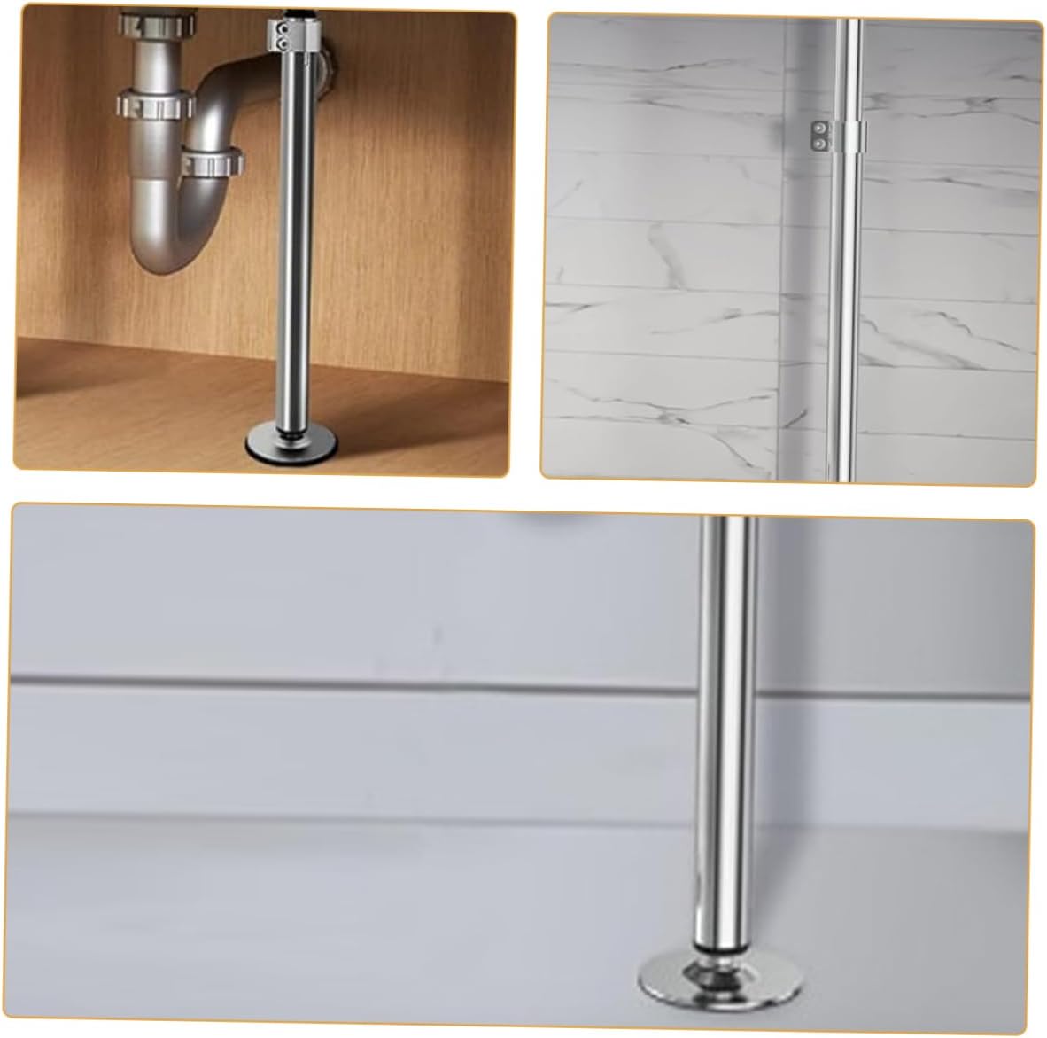 Stainless Steel Undermount Sink Support Bracket Adjustable Kitchen Sink Holder for Easy Installation Resistant Range