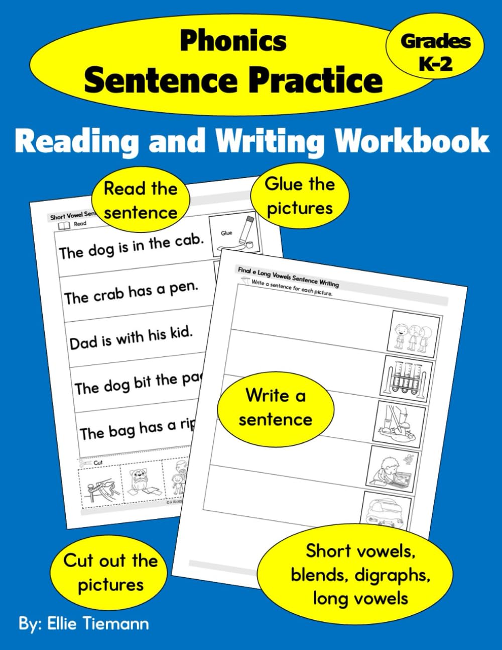 Phonics Sentence Practice Grades K-2: Reading and Writing Workbook (Sentence Practice Reading and Writing)