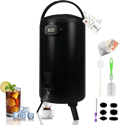 Dispensador aislado de bebidas de 2.2 galones, dispensador térmico de bebidas calientes para fiestas, dispensador de bebidas calientes con grifo