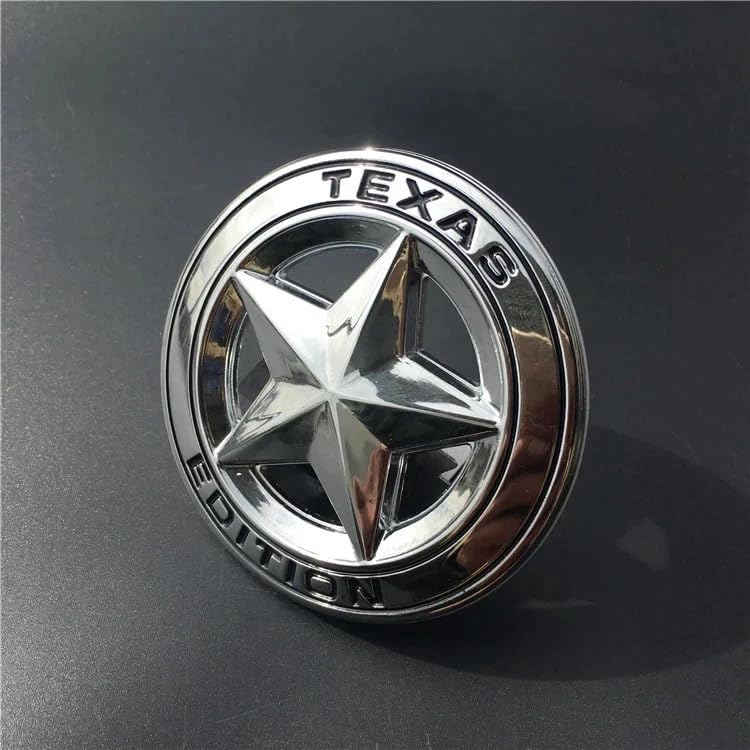 Image of VRT 3D Chrome Emblem Automotive Car, Bike Badges Logo Self Adhesive Sticker (Texas Edition, Silver)