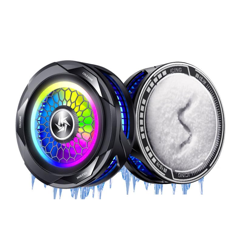Image of Phone Cooler with AI Cooling Mode, RGB Lighting, Real-Time Temperature and Power Display, Strong Magnet and Clip Mount, Ultra-Quiet Fan (SL25)
