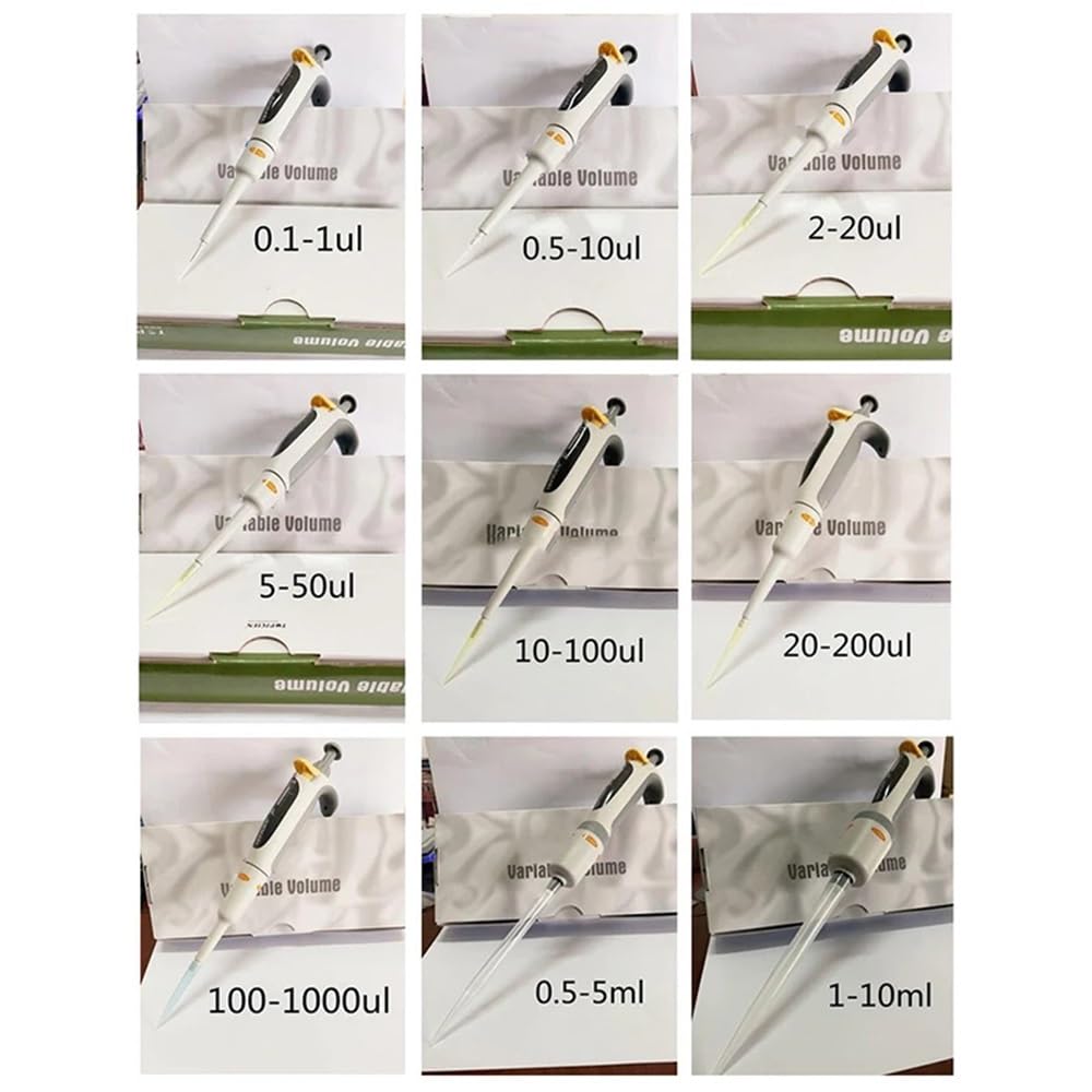 Cristalería de Laboratorio 1 unidad/paquete de 0,1 ul - 10 ml de volumen variable, micropipetas de un solo canal, pipeta de transferencia de laboratorio(0.5-10ul)