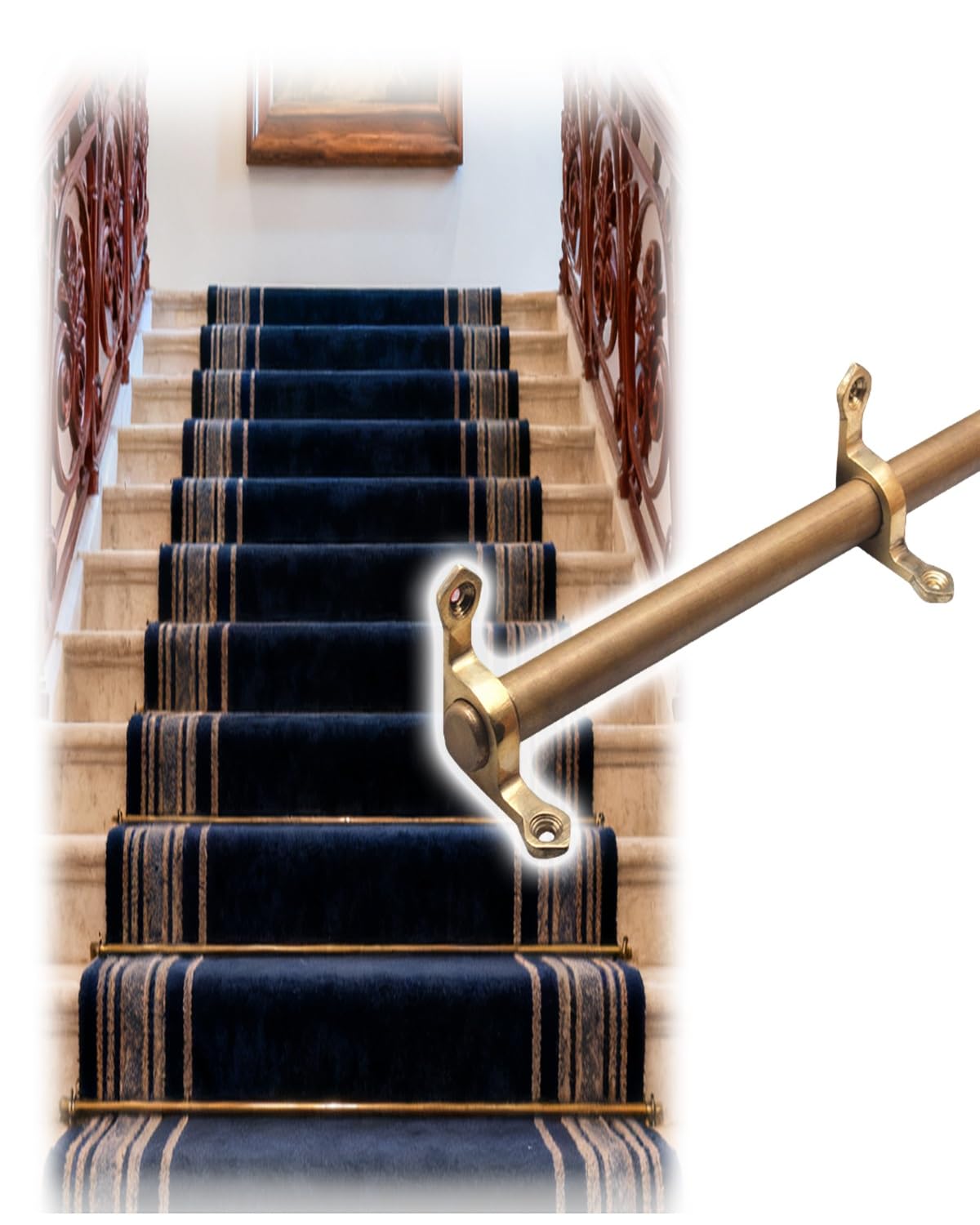 asdchZen Stair Carpet Rod,Minimalist Carpet Fixing Rodsstallation & Cleaning, Perfect For Home Décor, Durable & Versatile,15pcs-51cm(20in)