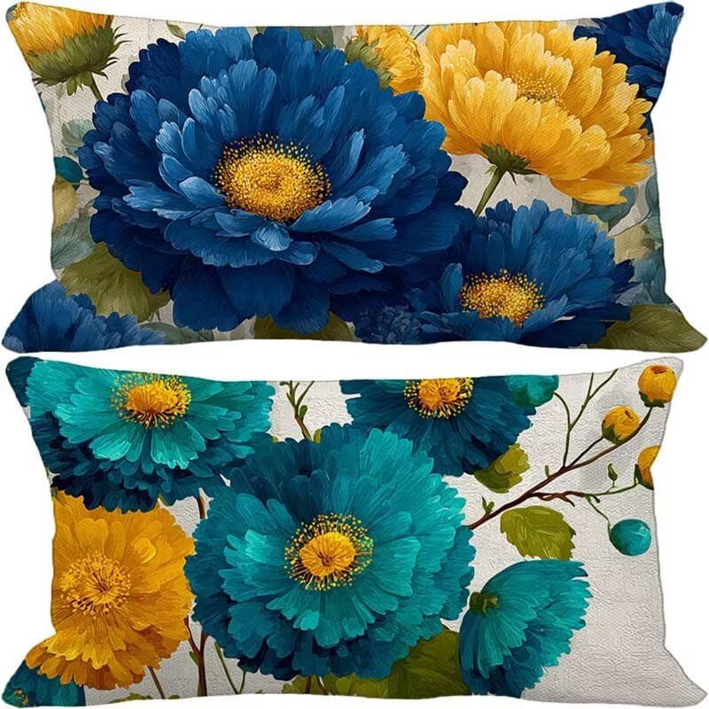 Housse coussin exterieur impermeable bleu stop humidite jardin