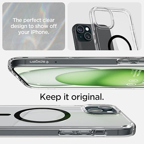 Vista 404 de Spigen Funda para iPhone 15 Pro, ultra híbrida MagFit [antiamarilleo] [compatible con Magsafe] - Fibra de carbono