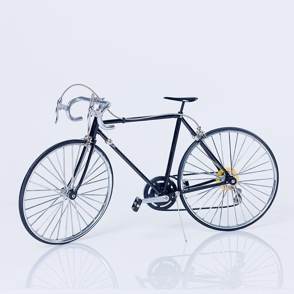 Baosity 1 6合金自転車モデル3dメタルdiyキャラクターフィギュア車両おもちゃリビングルームデスクトップデコレーションクラフト男の子女の子へのギフト 黒 史上一番安い