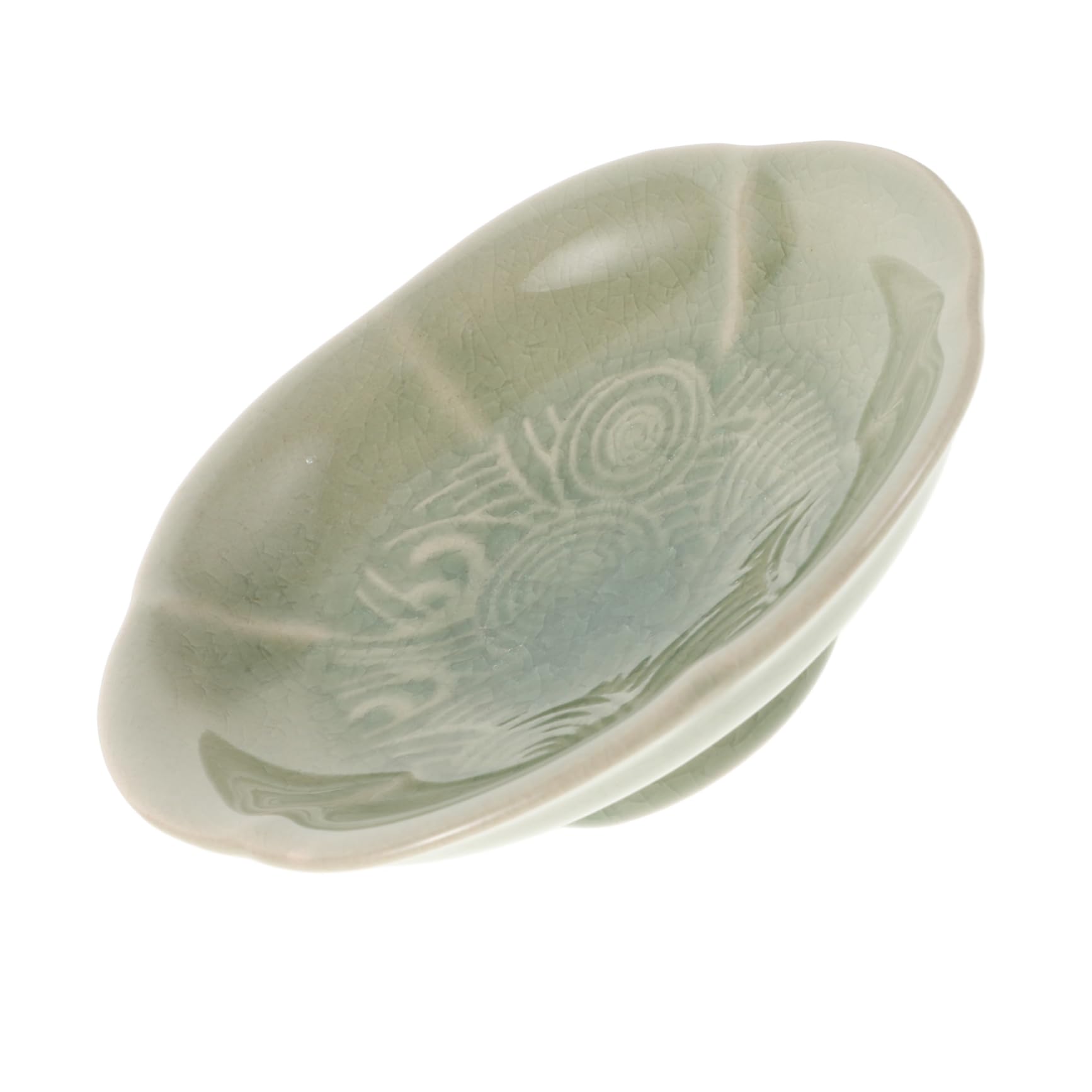 FRCOLOR Ceramic Dessert Table Bowl Korean Style Appetizer Plate Square Cake Serving Flower Pinch Bowl Decorative Sauce Dish