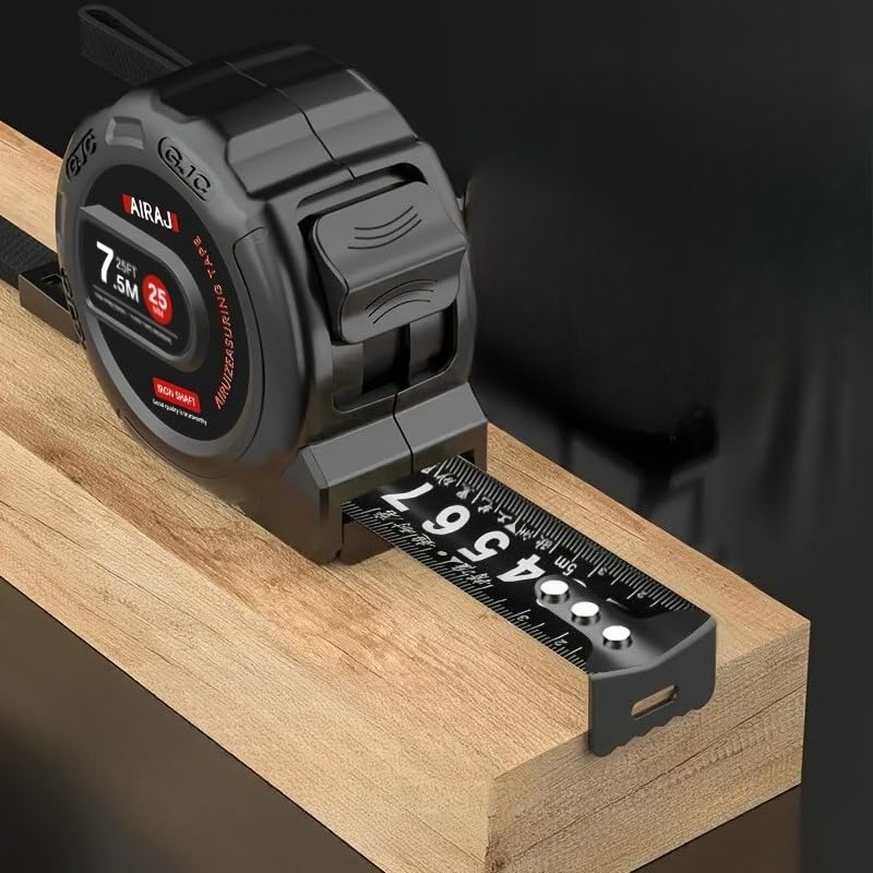 Industrial Grade Tape Measure | Dual System Metric and Imperial, Anti-Drop and Wear-Resistant, Plastic Material (1,7 * 25)